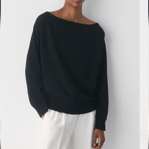 Aritzia Babaton Inspiration Black Off The Shoulder Sweater